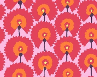 Kaffe Fassett Collective February 2022 -- Fat Quarter of Kaffe Fassett Regal Fans in Red