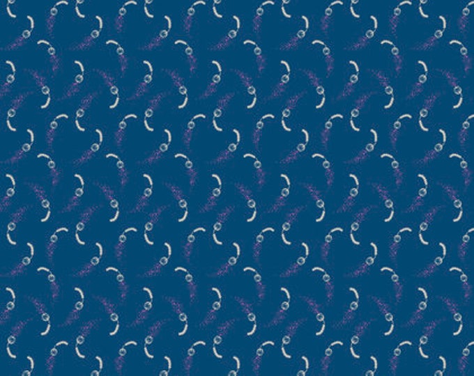 Passion Flower by Anna Horner for Free Spirit Fabrics - Broadcast in Marine