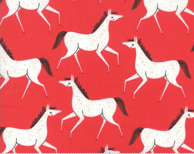 Farm Charm -- Pony Party in Rooster Red (48293 14) by Gingiber for Moda -- Fat Quarter