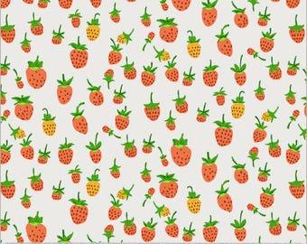 Heather Ross Studio Edit -- 37024D-3 Strawberries in White
