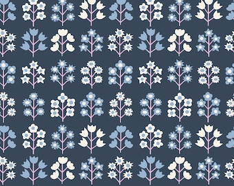Petunia by Ruby Star Society for Moda Fabrics -- Fat Quarter of Bouquet in Smoke (RS3046 15)