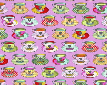Fat Quarter Tea Time in Wonder - Tula Pink's Curiouser and Curiouser for Free Spirit Fabrics