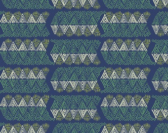 One Mile Radiant by Anna Maria Horner for Conservatory Chapter 3 with Free Spirit Fabrics- Fat Quarter of Mountain Streams in Verdant