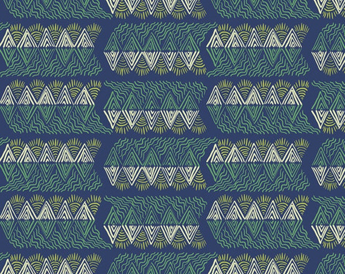 One Mile Radiant by Anna Maria Horner for Conservatory Chapter 3 with Free Spirit Fabrics- Fat Quarter of Mountain Streams in Verdant