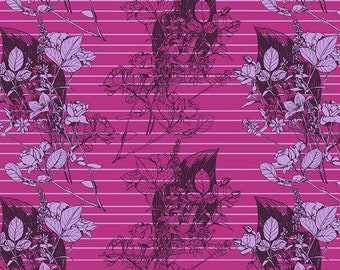 Made My Day Fabric by Anna Maria Horner -- Fat Quarter of Rough Draft in Fuchsia