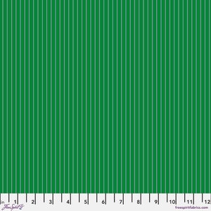 Fat Quarter  - Tula Pink&#39;s True Colors Fabric for Free Spirit Fabrics -- Tiny Stripes in Fern