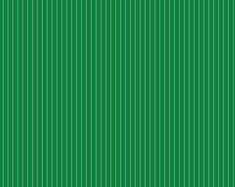 Fat Quarter  - Tula Pink's True Colors Fabric for Free Spirit Fabrics -- Tiny Stripes in Fern