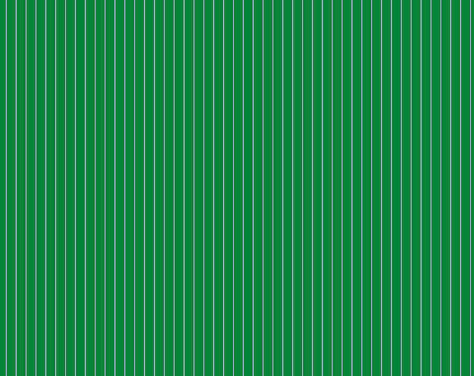Fat Quarter  - Tula Pink's True Colors Fabric for Free Spirit Fabrics -- Tiny Stripes in Fern