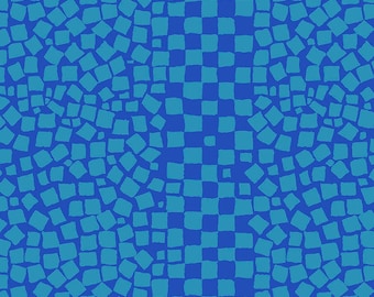 Kaffe Fassett Collective February 2021 -- Fat Quarter of Brandon Mably Chips in Aqua