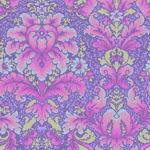 Fat Quarter Sea of Damask Dot in Violet - Tula Pink&#39;s Deja Vu Parisville for Free Spirit Fabrics