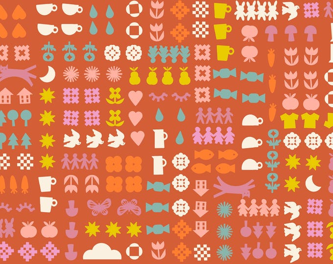 Paper Cuts -- (RS1107 14) Together in Orange by Rashida Coleman Hale for Ruby Star Society