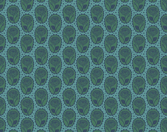 Love Always by Anna Maria Horner Fabrics for Free Spirit Fabrics - Fat quarter of Locket in Ocean
