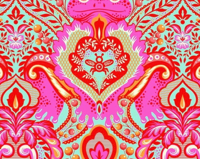Fat Quarter Frog Prince in Peony  - Tula Pink's All Stars Fabric for Free Spirit Fabrics