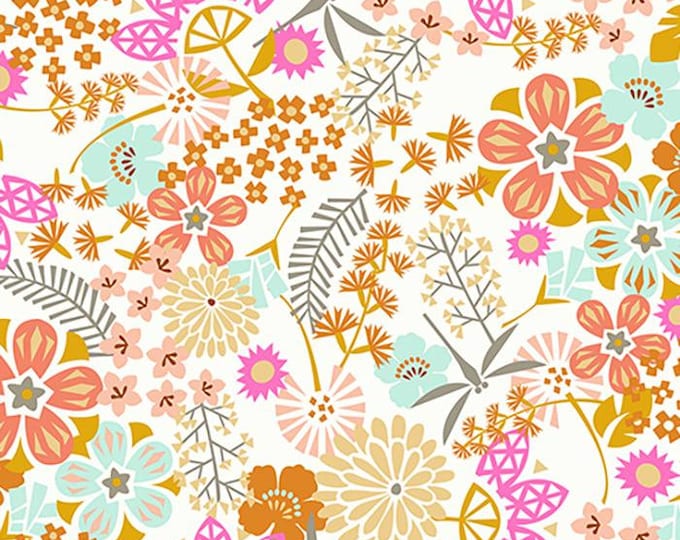 Koi Pond by Ruby Star Society -- Fat Quarter of Koi Floral in Sweet Cream (RS3037 11)