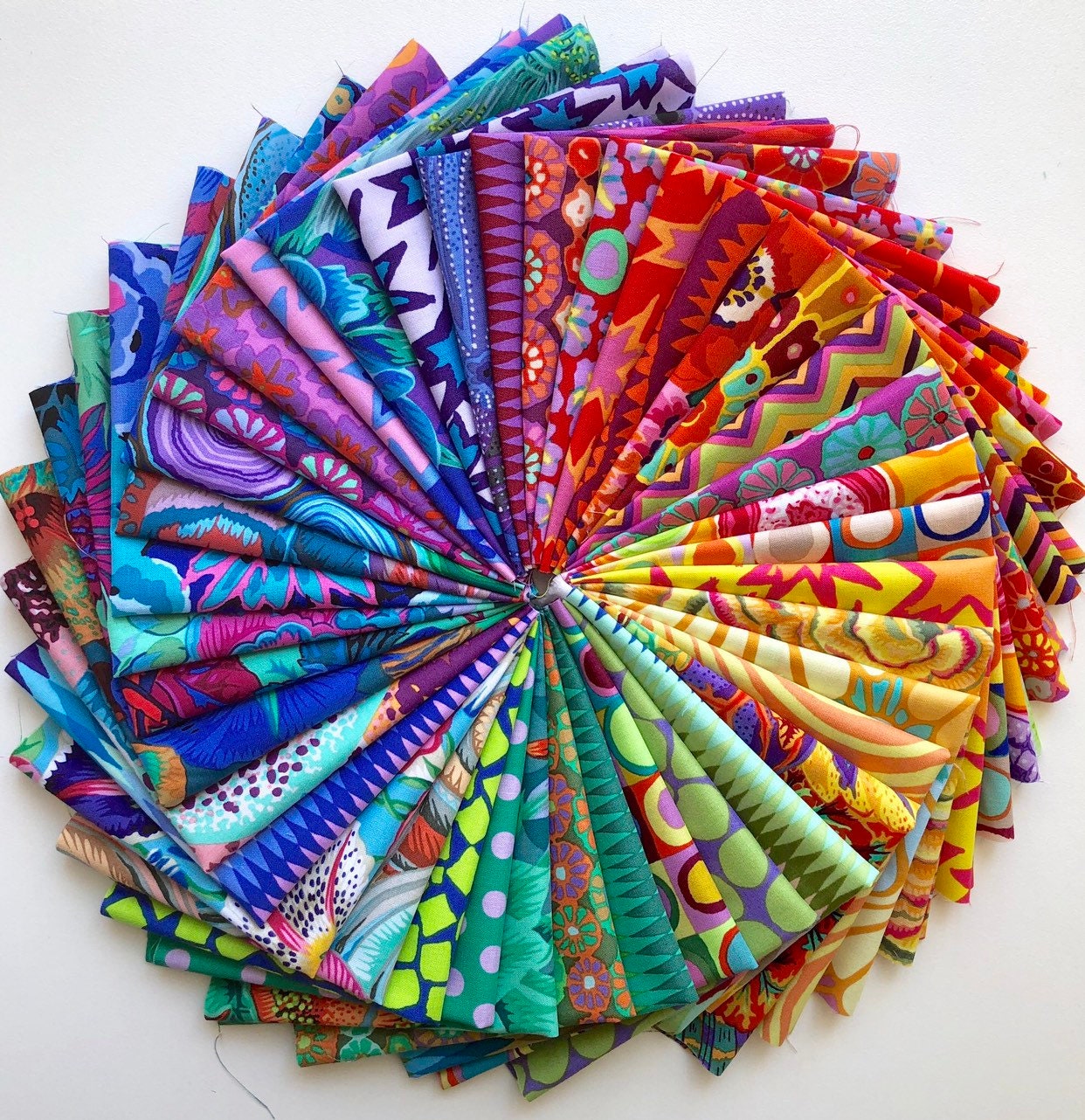 Fat 16th bundle of various Kaffe Fassett Collective fabrics exactly as