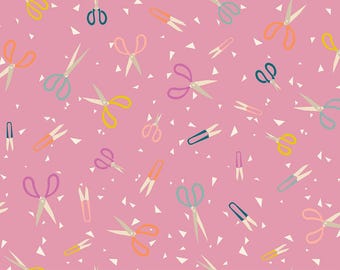 Paper Cuts -- (RS1111 13) Snip Snip in Pink by Rashida Coleman Hale for Ruby Star Society