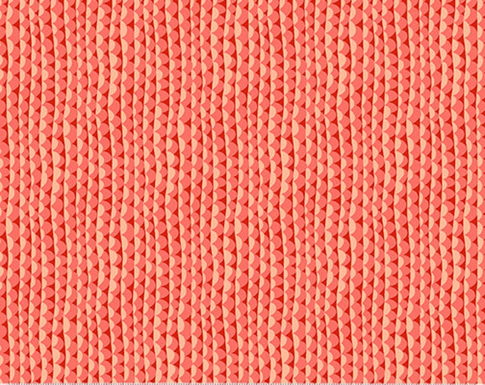 Atlantis by Sally Kelly for Windham Fabrics - Fat Quarter of 53343-10 Ripple in Coral