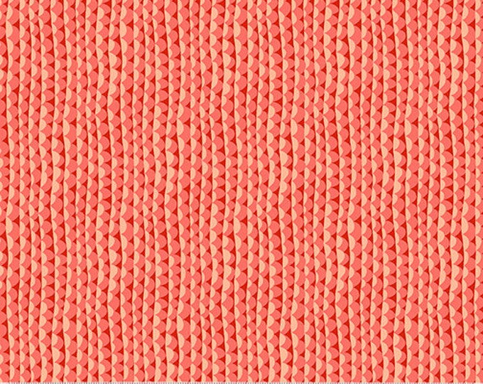 Atlantis by Sally Kelly for Windham Fabrics - Fat Quarter of 53343-10 Ripple in Coral