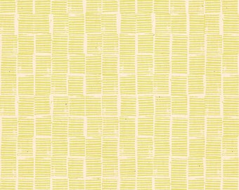 Heirloom Stripe Stamp in Yellow (RS4029 13) by Alexia Marcelle Abegg for Ruby Star Society -- Fat Quarter
