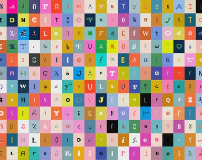 Selvage Magic Alphabet Panel by Ruby Star Society - RS5179 80 81 11 - One Panel