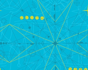 Sun Print 2022 -- Anniversary Collection by Alison Glass -- A-8673-T1 Water in Compass