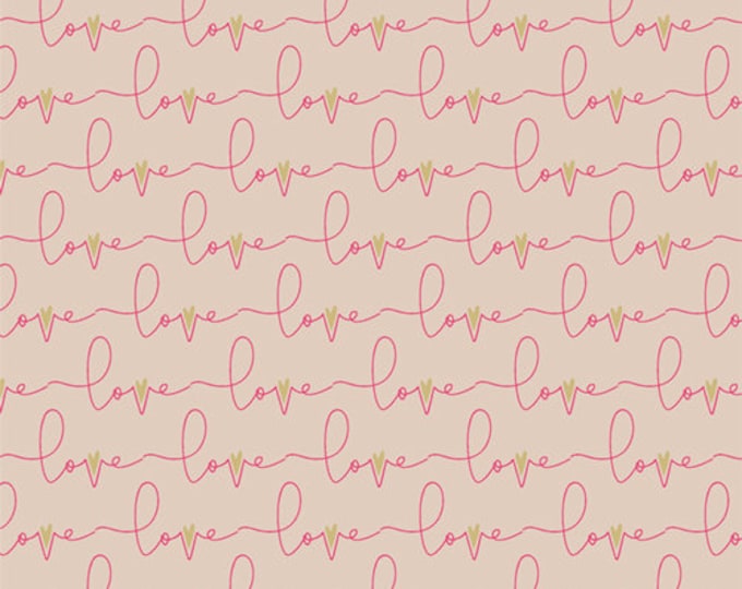 Open Heart by Maureen Cracknell for Art Gallery Studio-  Fat Quarter of Written Love Soft