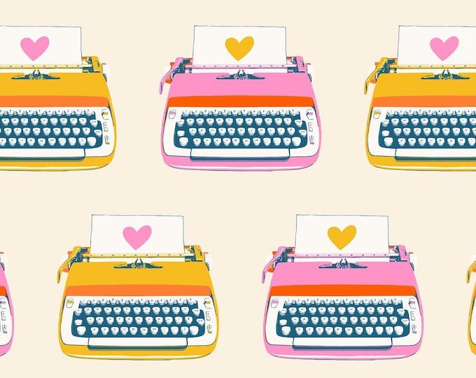 Best Day Ever -- (RS0104 11) Typewriters in Natural by Melody Miller for Ruby Star Society