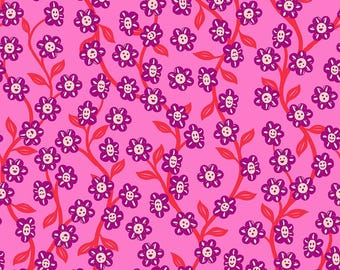 Hello Alice -- (RS2128 13) Chatty Garden in Lipstick by Sarah Watts for Ruby Star Society