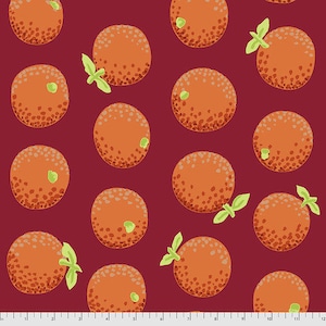 Kaffe Fassett Collective August 2021 -- Fat Quarter of Kaffe Fassett Oranges in Maroon