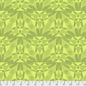 Amy Butler Natural Beauty -- Fat Quarter of Spider Web in Lime