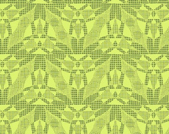 Amy Butler Natural Beauty -- Fat Quarter of Spider Web in Lime
