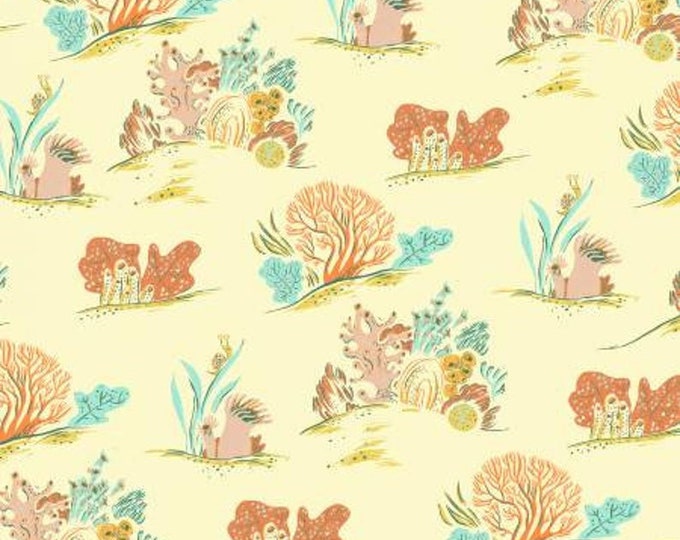 Malibu by Heather Ross -- Fat quarter of Surf Coral in Coral - 52147-9
