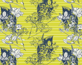 Made My Day Fabric by Anna Maria Horner -- Fat Quarter of Rough Draft in Sunshine