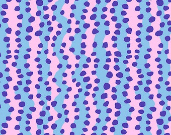Kaffe Fassett Collective August 2022 -- Fat Quarter of Kaffe Fassett Bubble Stripe in Purple