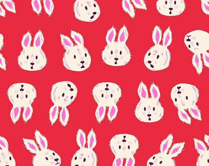 Hello Alice -- (RS2125 13) Rushing Rabbit in Ruby by Sarah Watts for Ruby Star Society
