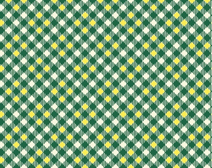 Five and Ten by Denyse Schmidt for Windham Fabrics -- Fat Quarter of Pixy Plaid in Dark Green (52487-11)