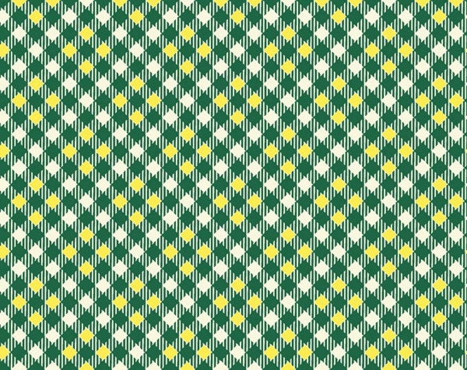 Five and Ten by Denyse Schmidt for Windham Fabrics -- Fat Quarter of Pixy Plaid in Dark Green (52487-11)