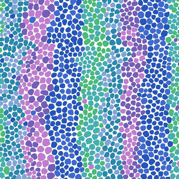 Kaffe Fassett Collective Février 2021 -- Fat Quarter of Brandon Mably Pebble Mosaic in Ice
