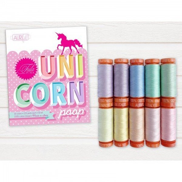 Unicorn Poop Small Aurifil Thread Kit van Tula Pink 50 Gewicht