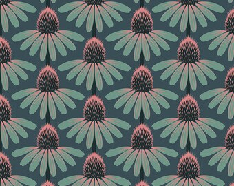 Love Always by Anna Maria Horner Fabrics for Free Spirit Fabrics - Fat quarter of Echinacea in Dim
