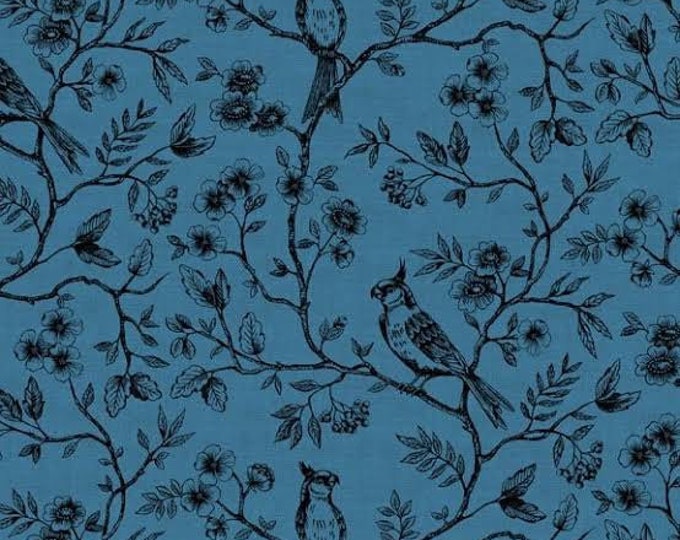 Botanica by Makower for Andover Fabrics - Birds on Vine in Neutral - Fat Quarter