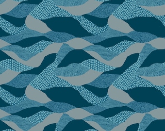 Reimagined Landscapes-- (RS6053 16) Lands End in Teal by Jen Hewett