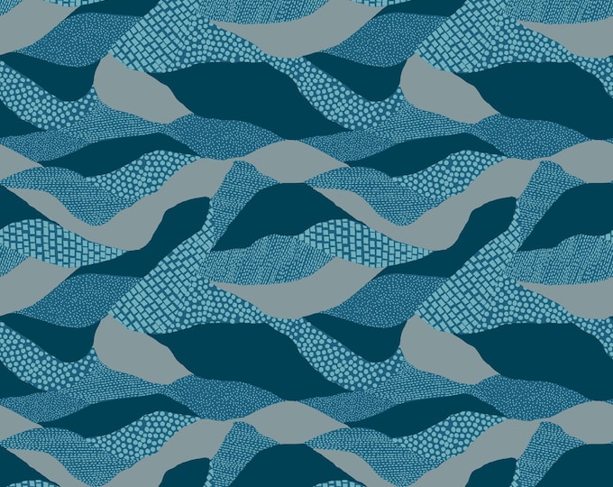 Reimagined Landscapes-- (RS6053 16) Lands End in Teal by Jen Hewett