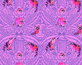 Fat Quarter  - Tula Pink's Tiny Beasts Fabric for Free Spirit Fabrics -- One Man's Trash in Glimmer