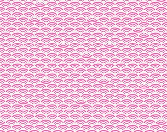 Koi Pond by Ruby Star Society -- Fat Quarter of Smile and Wave in Lipstick (RS1042 18)