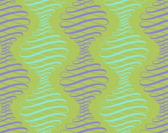 Fat Quarter Spencer Stripe in Pistachio - Tula Pink's Deja Vu Parisville for Free Spirit Fabrics