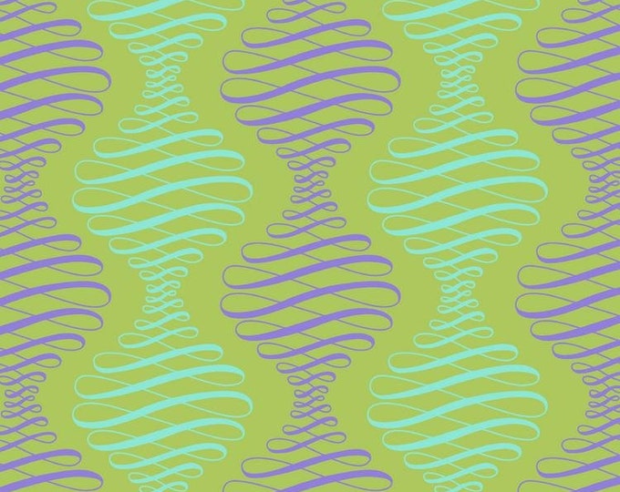 Fat Quarter Spencer Stripe in Pistachio - Tula Pink's Deja Vu Parisville for Free Spirit Fabrics