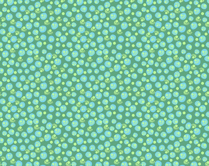 Bright Eyes by Anna Maria Horner Fabrics for Free Spirit Fabrics - Fat quarter of Dot Your Eyes in Jade