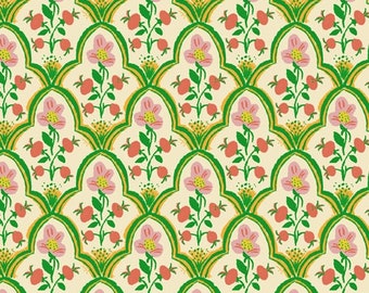 Malibu by Heather Ross -- Fat quarter of Wood Block in Mustard- 52151-18