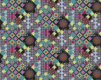 Love Always by Anna Maria Horner Fabrics for Free Spirit Fabrics - Fat quarter of Postage Due in Kaleidoscope